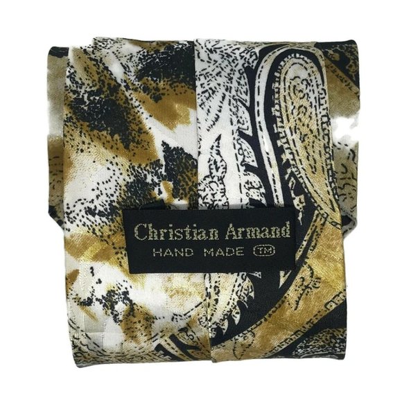 Christian Armand Men's Neck Tie Polyester 59" L 4" W Hand Made - Picture 2 of 2